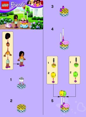 Notice / Instructions de Montage - LEGO - 30107 - LEGO® Friends Birthday Party: Page 1