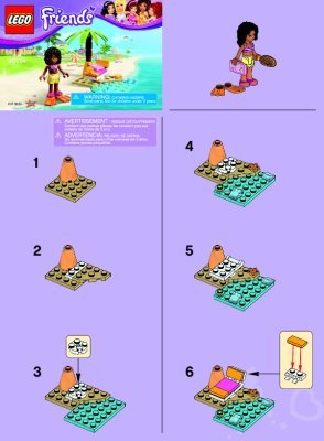 Notice / Instructions de Montage - LEGO - 30114 - Andrea’s Beach Lounge: Page 1