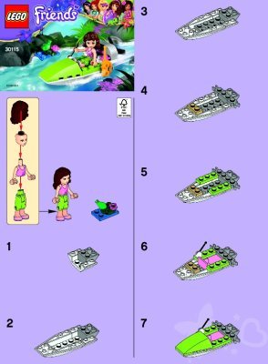 Notice / Instructions de Montage - LEGO - 30115 - Jungle Boat: Page 1