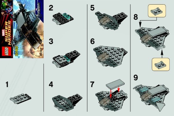 Notice / Instructions de Montage - LEGO - 30162 - The Quinjet: Page 1