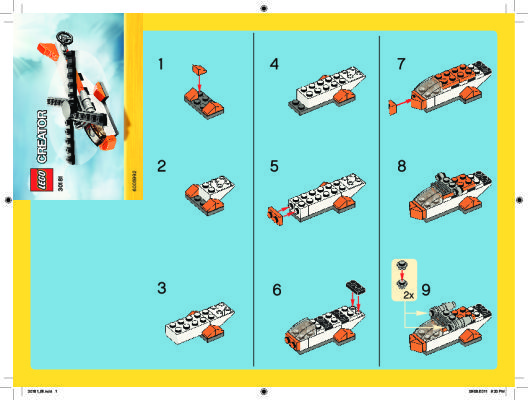 Notice / Instructions de Montage - LEGO - 30181 - Helicopter: Page 1