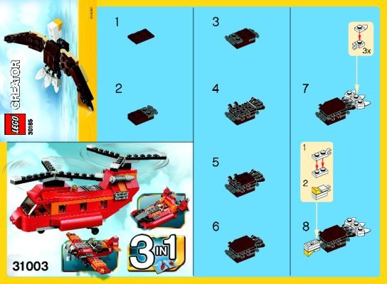 Notice / Instructions de Montage - LEGO - 30185 - Little Eagle: Page 1