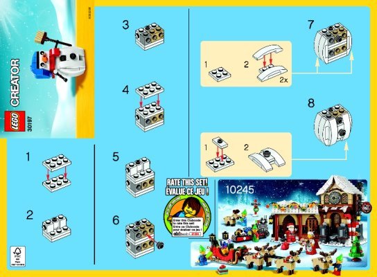 Notice / Instructions de Montage - LEGO - 30197 - Snowman: Page 1