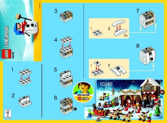 Notice / Instructions de Montage - LEGO - 30197 - Snowman: Page 1