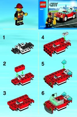 Notice / Instructions de Montage - LEGO - 30221 - Fire Car: Page 1