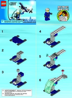 Notice / Instructions de Montage - LEGO - 30222 - Police Helicopter: Page 1