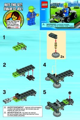 Notice / Instructions de Montage - LEGO - 30224 - Lawn Mover: Page 1