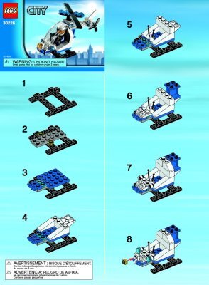 Notice / Instructions de Montage - LEGO - 30226 - Police helicopter: Page 1