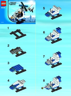 Notice / Instructions de Montage - LEGO - 30226 - Police helicopter: Page 1