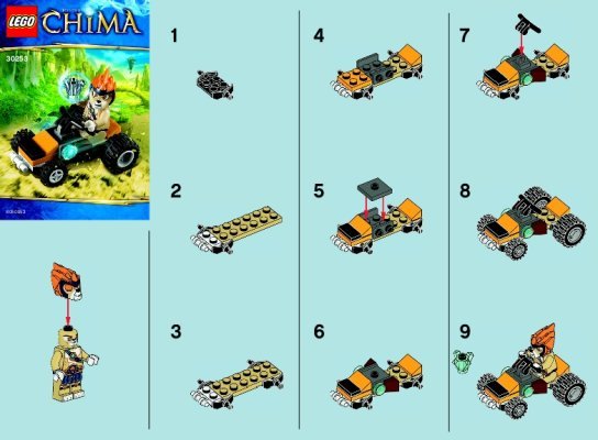 Notice / Instructions de Montage - LEGO - 30253 - Leonidas’ Jungle Dragster: Page 1