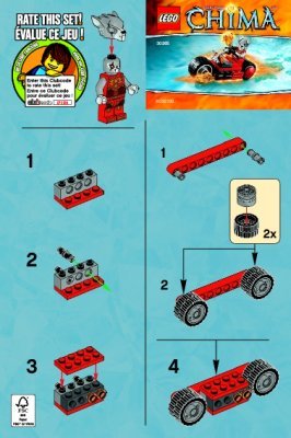 Notice / Instructions de Montage - LEGO - 30265 - Worriz’ Fire Bike: Page 1