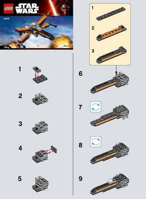 Notice / Instructions de Montage - LEGO - Star Wars - 30278 - Poe's X-Wing Fighter™: Page 1