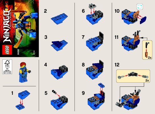 Notice / Instructions de Montage - LEGO - 30292 - Jay NanoMech: Page 1