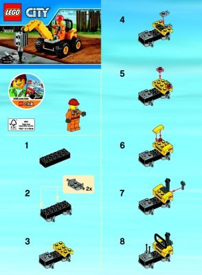 Notice / Instructions de Montage - LEGO - 30312 - Demolition Driller: Page 1