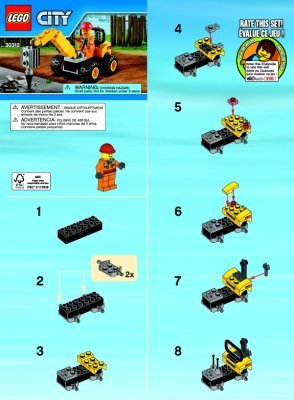 Notice / Instructions de Montage - LEGO - 30312 - Demolition Driller: Page 1