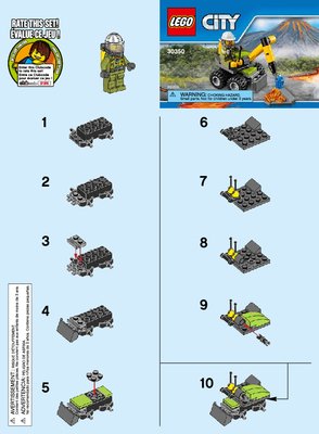 Notice / Instructions de Montage - LEGO - 30350 - Volcano Jackhammer: Page 1