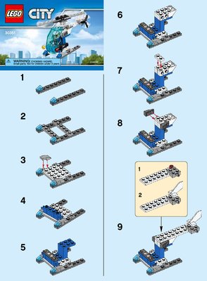 Notice / Instructions de Montage - LEGO - 30351 - Police Helicopter: Page 1