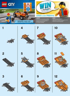 Notice / Instructions de Montage - LEGO - 30357 - Road Worker: Page 1