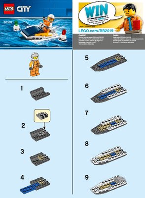 Notice / Instructions de Montage - LEGO - 30363 - Race Boat: Page 1