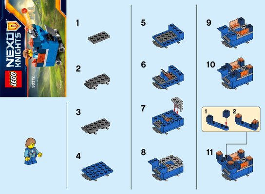 Notice / Instructions de Montage - LEGO - NEXO KNIGHTS - 30372 - GRATUIT: Le mini Fortrex de Robin: Page 1