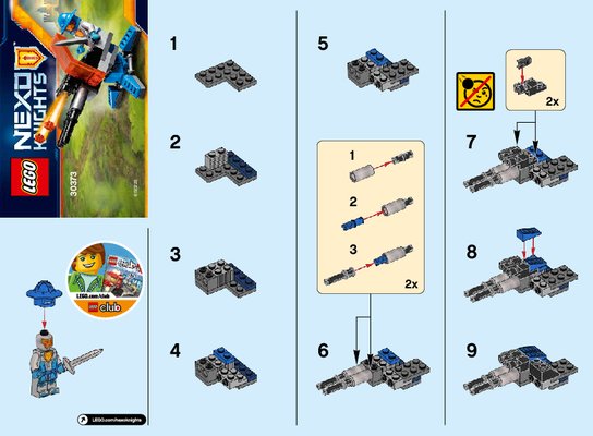 Notice / Instructions de Montage - LEGO - 30373 - Knighton Hyper Cannon: Page 1