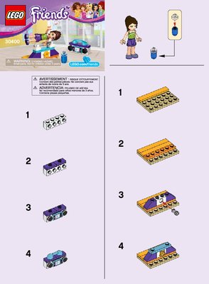 Notice / Instructions de Montage - LEGO - 30400 - Gymnastics Bar: Page 1