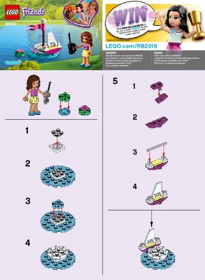 Notice / Instructions de Montage - LEGO - 30403 - Olivia's Remote Control Boat: Page 1