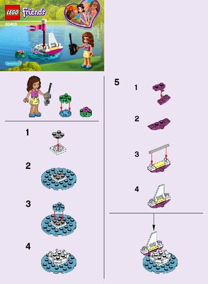 Notice / Instructions de Montage - LEGO - 30403 - Olivia's Remote Control Boat: Page 1