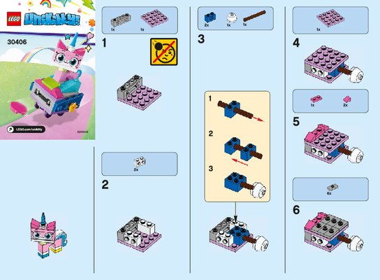 Notice / Instructions de Montage - LEGO - 30406 - Unikitty™ Roller Coaster Wagon: Page 1