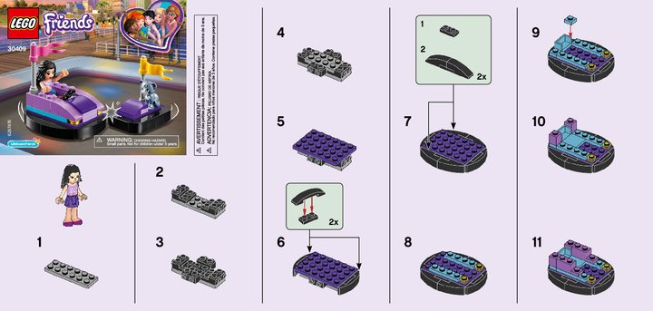 Notice / Instructions de Montage - LEGO - 30409 - Emma's Bumper Car: Page 1