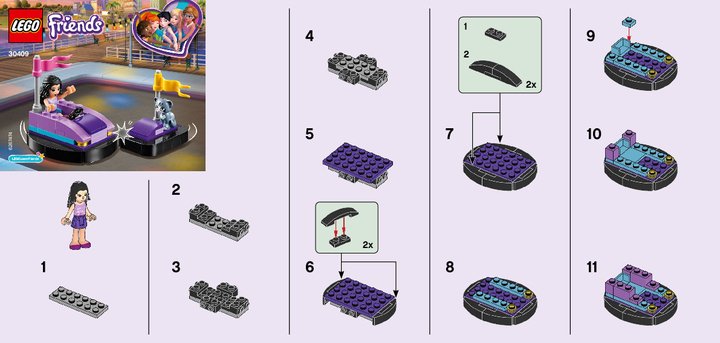 Notice / Instructions de Montage - LEGO - 30409 - Emma's Bumper Car: Page 1