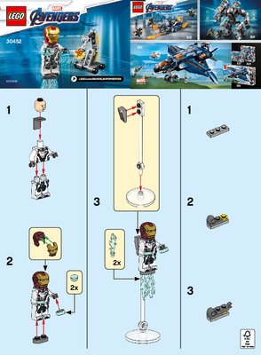 Notice / Instructions de Montage - LEGO - 30452 - Iron Man and Dum-E: Page 1