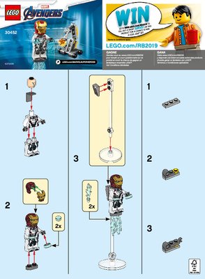 Notice / Instructions de Montage - LEGO - 30452 - Iron Man and Dum-E: Page 1