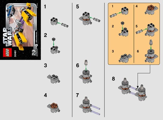 Notice / Instructions de Montage - LEGO - 30461 - Podracer™: Page 1