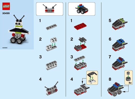 Notice / Instructions de Montage - LEGO - 30499 - Robot/Vehicle Free Builds - Make It Your: Page 1