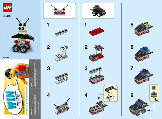 Notice / Instructions de Montage - LEGO - 30499 - Robot/Vehicle Free Builds - Make It Your: Page 1