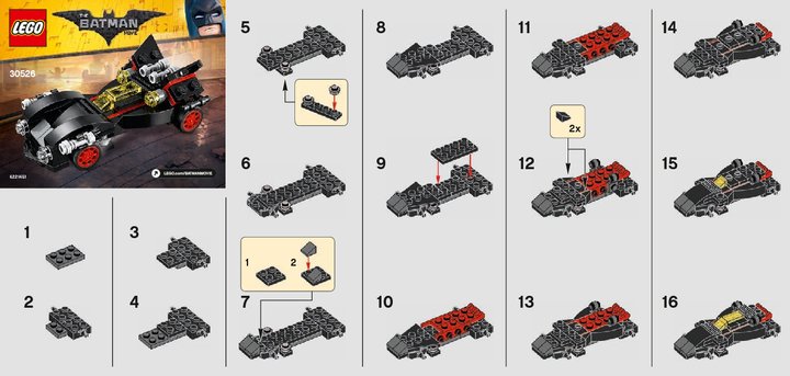 Notice / Instructions de Montage - LEGO - 30526 - The Mini Ultimate Batmobile: Page 1