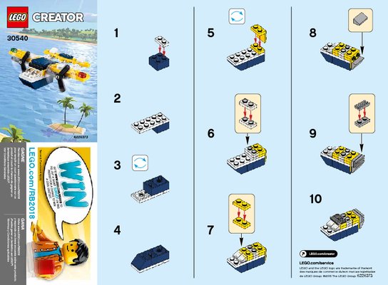 Notice / Instructions de Montage - LEGO - 30540 - Yellow Flyer: Page 1