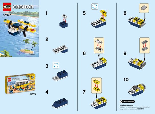 Notice / Instructions de Montage - LEGO - 30540 - Yellow Flyer: Page 1