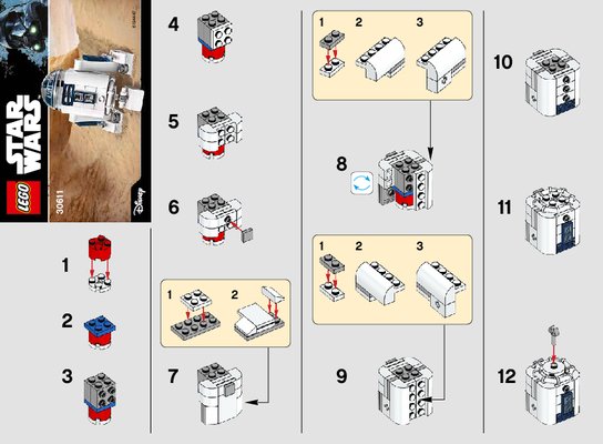 Notice / Instructions de Montage - LEGO - 30611 - R2-D2™: Page 1