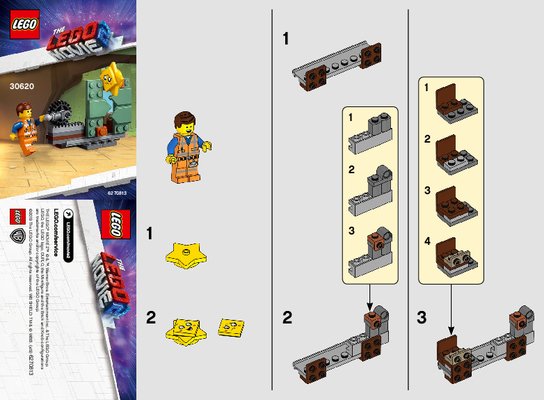 Notice / Instructions de Montage - LEGO - 30620 - Star-Stuck Emmet: Page 1