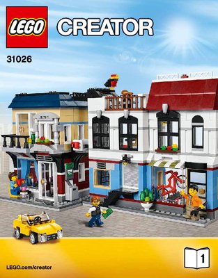 Notice / Instructions de Montage - LEGO - Creator - 31026 - Le magasin de vélos et le Café: Page 1