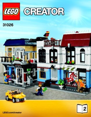 Notice / Instructions de Montage - LEGO - Creator - 31026 - Le magasin de vélos et le Café: Page 1