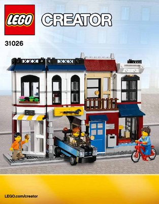 Notice / Instructions de Montage - LEGO - Creator - 31026 - Le magasin de vélos et le Café: Page 1