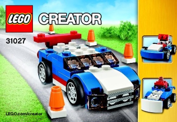 Notice / Instructions de Montage - LEGO - Creator - 31027 - Le Bolide Bleu: Page 1