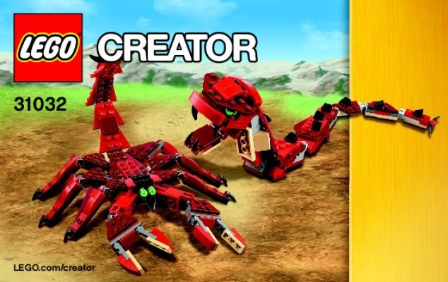 Notice / Instructions de Montage - LEGO - Creator - 31032 - Les créatures rouges: Page 1