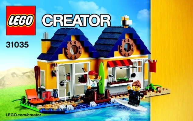 Notice / Instructions de Montage - LEGO - Creator - 31035 - La cabane de la plage: Page 1