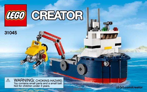 Notice / Instructions de Montage - LEGO - Creator - 31045 - L'explorateur des océans: Page 1