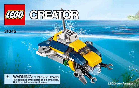 Notice / Instructions de Montage - LEGO - Creator - 31045 - L'explorateur des océans: Page 1