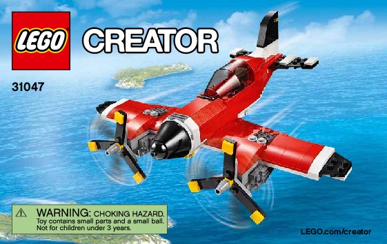 Notice / Instructions de Montage - LEGO - Creator - 31047 - L'avion à hélices: Page 1